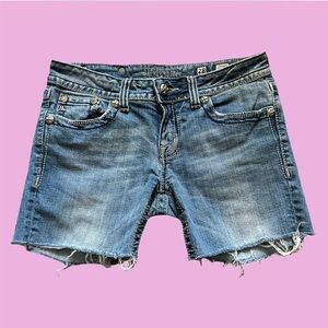 miss me y2k grunge embellished cutoff shorts size 28